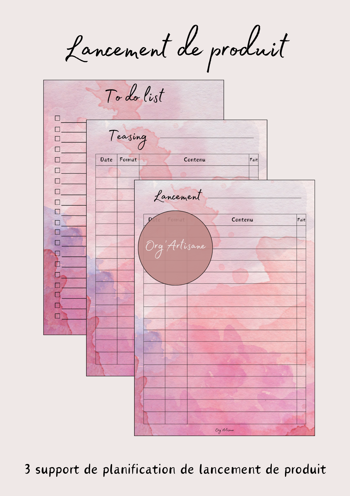 Pack Lancement de produit / collection Pivoine