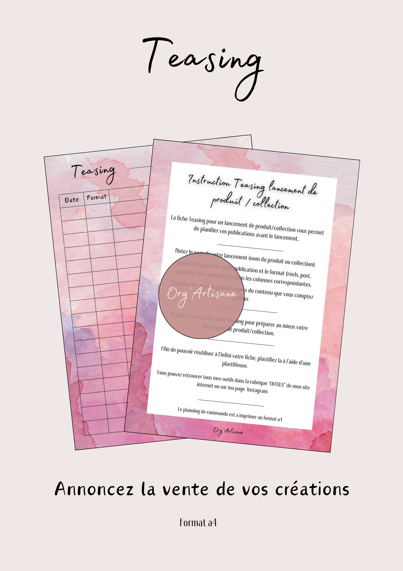 Pack Lancement de produit / collection Pivoine
