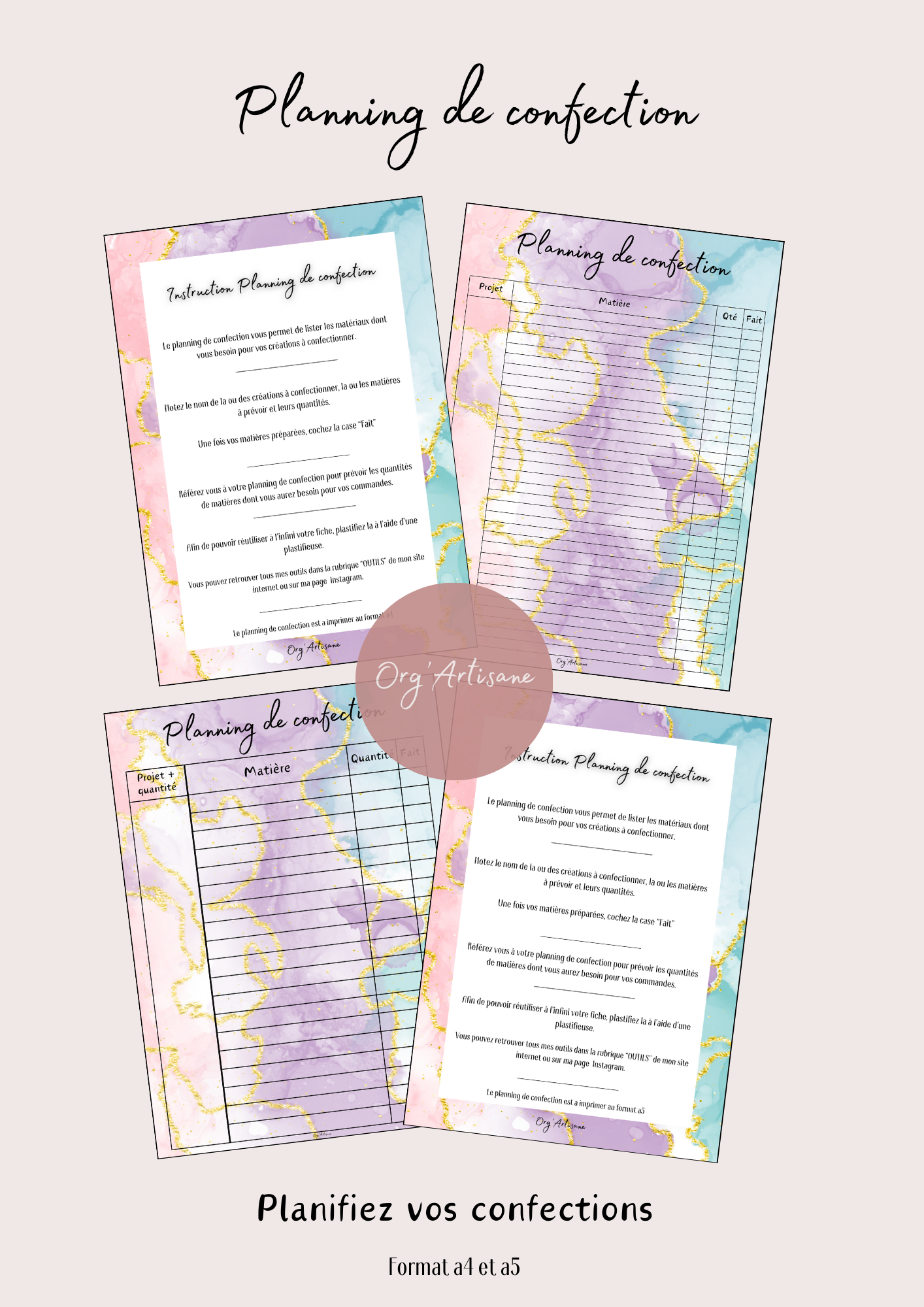 Pack Organisation Hortensia